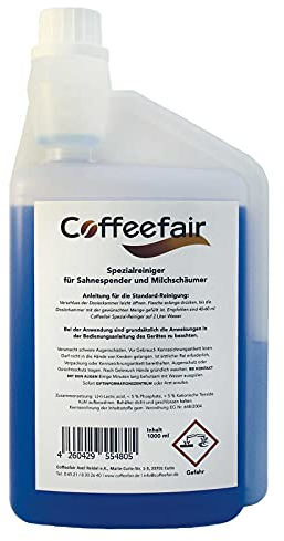 Coffeefair Milchschaumreiniger Universal 10 x 1l blau | Milchsystemreiniger für Kaffeevollautomat | INTENSIVE REINIGUNG | ERGIEBIG