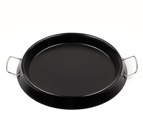 G3 Ferrari G10184 Antihaft-Pfanne für Pizzaofen G10177 Delizia Anniversary, Metallgriffe mit Verbrühungsschutzbeschichtung, optionales Zubehör, verwendbar als Paellerie, schwarz