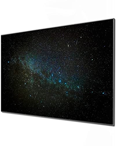 banjado Glas Magnettafel (75 x 50cm) - Magnetwand Glas - Magnetpinnwand als Memoboard - Pinnwand Magnettafel Küche, Büro, Kinderzimmer - Nachthimmel