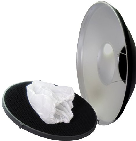 Bol Beauté DynaSun S40-MULT 40cm Beauty Dish Professionnels avec Grille Nid d'Abeille Honey Comb et Diffuseur monture Multiblitz Big pour Studio Photo et Vidéo