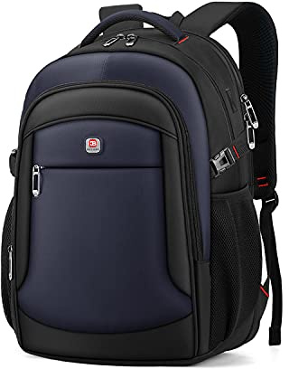 FANDARE Unisex Laptop Backpack Business Daypacks Travel Slim Laptops Backpack with USB Charging Port Waterproof College School Computer Bag Bookbag for Women Men fits 15.6 Inch Laptop Gray