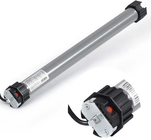 jarolift Elektronischer TDEP 30/13 Rollladenmotor Rohrmotor, SW60, Zugkraft 62 kg, Komplettset mit 8 Kant-Wellenadapter u. Lager, Blockiererkennung, Überlastungsschutz