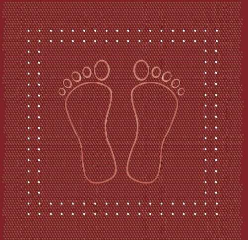 Kleine Wolke Foot Duscheinlage Rot, 55 x 55 cm