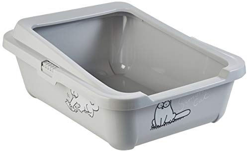 Simon's Cat, Katzentoilette mit Rand L: 43 cm B: 32 cm H: 16 cm grau