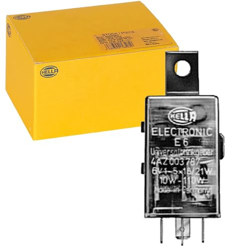 HELLA 4AZ 003 787-051 Blinkgeber - 6V - 4-polig - Anbau/gesteckt - elektronisch - mit Halter