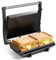VonShef Panini Press Grill – Sandwich Toaster 2 Slice with Non-Stick Plates, 1000W, Deep Fill Toastie Maker with Floating Hinge, Auto Temperature Control, Easy Clean, Stainless Steel – Black