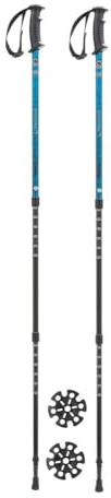 Ferrino Unisex Adulto Bastoncini da Trekking, Alluminio, Blu, 60-135 cm