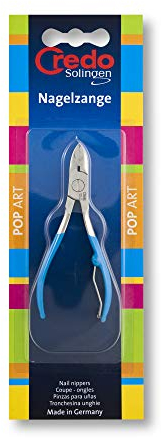 CREDO Pinza per unghie POP ART 10 cm, nichelata, blu
