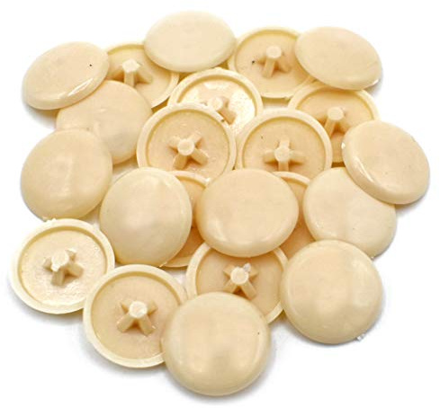 Snap-On Bifix Cover Caps to Use with Phillips Ph2 & Pozidrive Pz2 Pozi Screws - Pack of 50 Biffix Covers : Magnolia