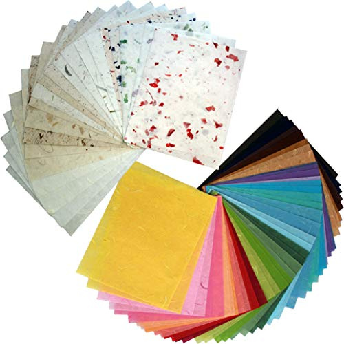 65 fogli di carta di gelso 21 x 28 cm design artigianale fatto a mano arte tessuto Giappone origami Washi vendita all'ingrosso fornitori Unryu prodotti fabbricazione carta fatta a mano design disegni