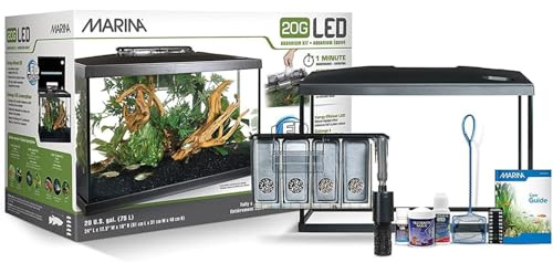 Marina 20 Gallon LED Aquarium Kit – Complete Fish Tank Setup with Filter, Lighting & Accessories