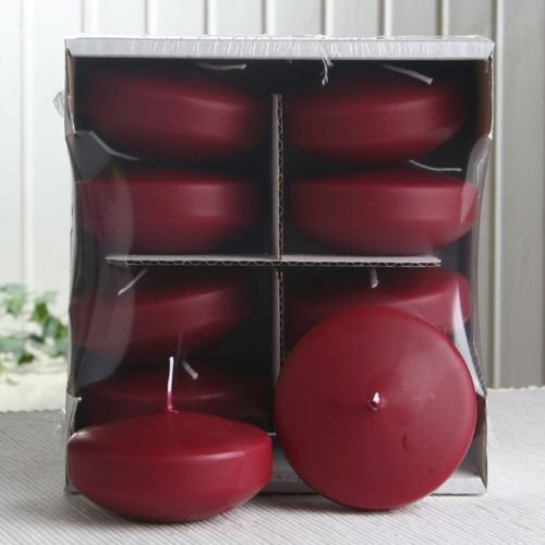 CandleCorner XL-Schwimmkerzen 8 Std. Brenndauer, 8er-Pack, altrot-Bordeaux