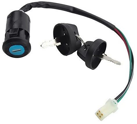 GOOFIT Blocchetto Interruttore Di Avviamento Con Chiave A 4 Fili Sostituzione Per Motociclette Moto Da Atv Dirt Bike