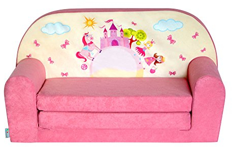 FORTISLINE – Kindersofa MINI ausklappbar 40x78x45cm - Kindersofa für Kinder 2in1 - Kindercouch ausklappbar - Schlafcouch aus Schaumstoff - Abnehmbarer Bezug - Viele Motive