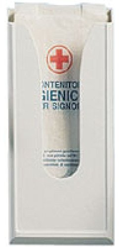 Hygienebeutelspender aus weißem Kunststoff für Papierbeutel