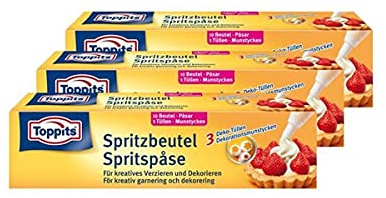 Toppits Spritz-Beutel für kreatives Verzieren undDekorieren (3er Pack)