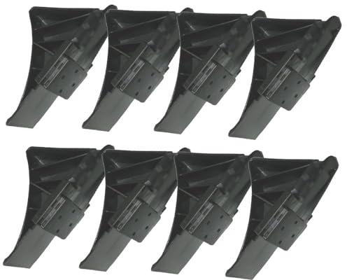 8 Stück Unterlegkeile mit Halter - Schwarz - max.1600 kg