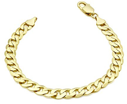 CARISSIMA Unisex-Armband 9 Karat Gelbgold 8-Zoll-D/C Curb - 1.23.3093