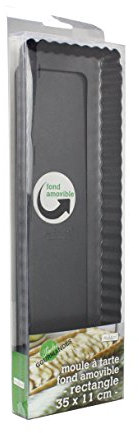 Ard'time TG-RECT - Pastel moldes con Fondo Desmontable, Rectangular, 35 x 11 cm