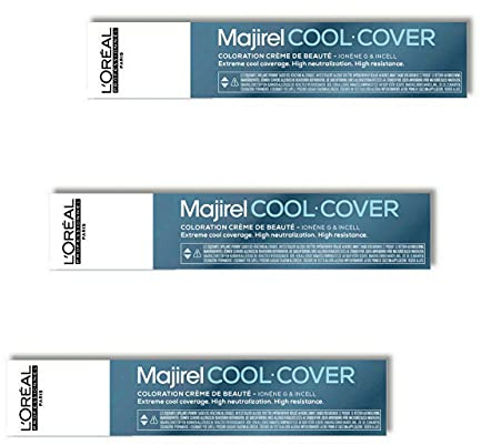 L'Oréal Majirel Cool Cover Lot de 3 colorations pour cheveux 50 ml Marron clair