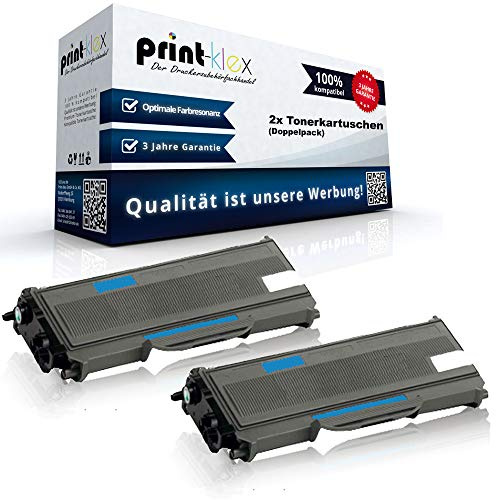 2X Print-Klex Alternative Tonerkartuschen kompatibel für Brother DCP 7030 DCP 7040 DCP 7045 DCP 7045 N TN2120 TN-2120 Toner Premium - Color Plus Serie - Doppelpack