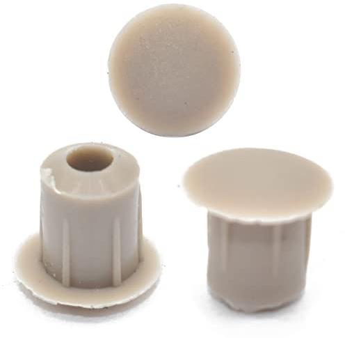 M5 (5mm) DRILL HOLE COVER CAPS - BLANKING FURNITURE KITCHEN CABINET SHELF (SUEDE BROWN, 50)