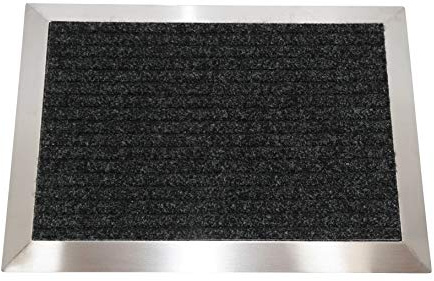 Edelstahlrahmen mit Fußmatte 70x50cm Ripps Größe 1 SZAGATO | Made in Germany Schuhabstreifer Edelstahl außen Schmutzfangmatte Fußabtreter Schmutzmatte