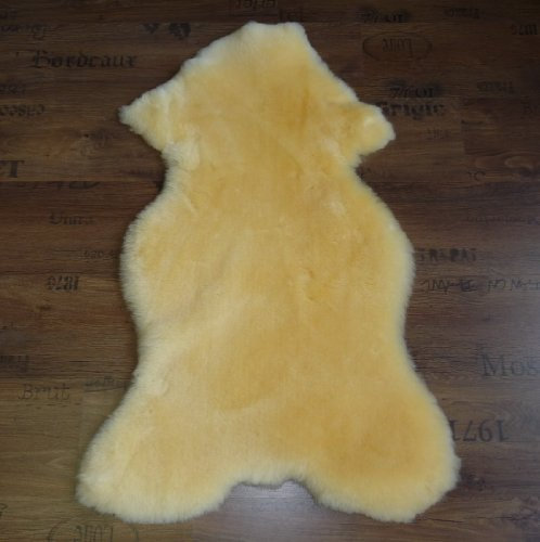 Natur-Fell-Shop ÖKO Baby Schaffell Lammfell, Bettfell, med.gegerbt, waschbar, Größe: 90-100cm