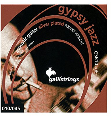 Galli Saiten GSB10 GYPSY JAZZ versilbert rund gewickelt leicht Akustikgitarren Saiten