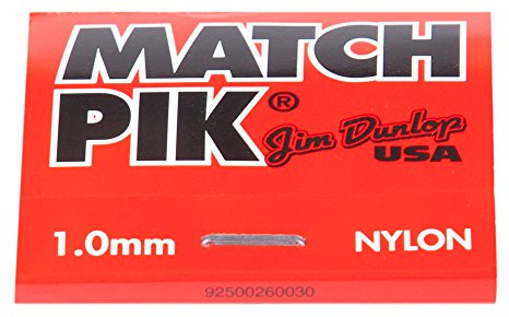 JIM DUNLOP Plektrum Nylon Match, 12 Beutel mit 6 Plektrum, Schwarz, 1mm