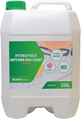 SODI FRANCE Hydrofuge/Imperméabilisant Toiture, Façade, Mur, Terrasse - Bidon 20L (=120m2) Incolore