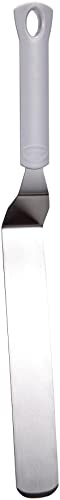Dr. Oetker Winkelpalette groß, Streichmesser zum Dekorieren und Verzieren von Torten, Küchenhelfer mit Funktionsteil aus Edelstahl, Glasurmesser, (Farbe: weiß/silber), Menge: 1 Stück