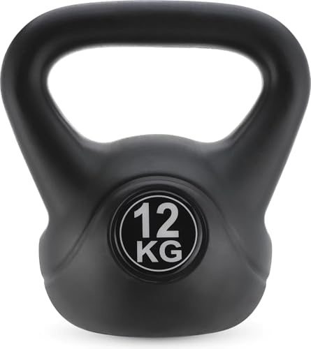 Gymtek Kettlebell Kugelhantel - Hantel für Kraft-Training - Krafttraining Fitness Gymnastik - Workout Gewicht – Muskelzuwachs - Ergonomischer Griff - Fitnessstudio zu Hause