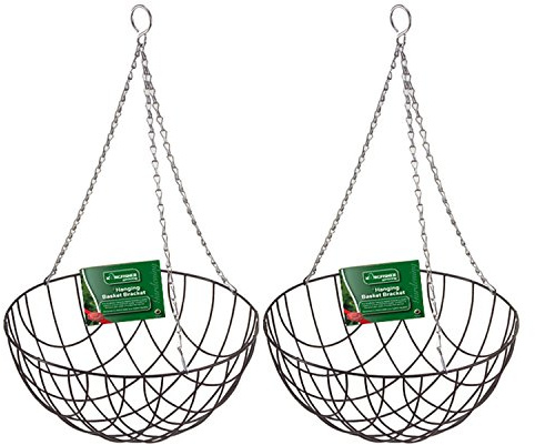 Kingfisher hanging basket bracket plant pc wire home decor green with chain pot wall outdoor garden hook indoor flower planter metal light storage bird feeder wind chime fence