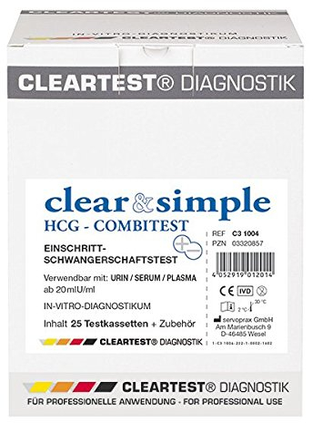 Clear & Simple 09746043 HCG Combi Schwangerschaftstest (5-er Pack)