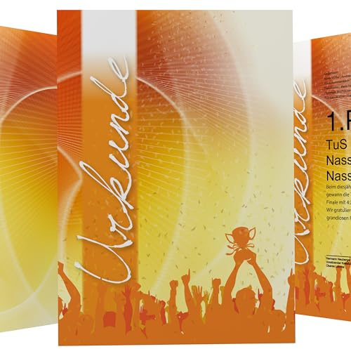 Urkundenpapier Winner 10 Blatt | modern | für Urkunden Zertifikate | DIN A4 190g/qm | hochwertig | Briefpapier | Kartonpapier | certificate paper | Blanko Urkunde | Anerkennung Papier