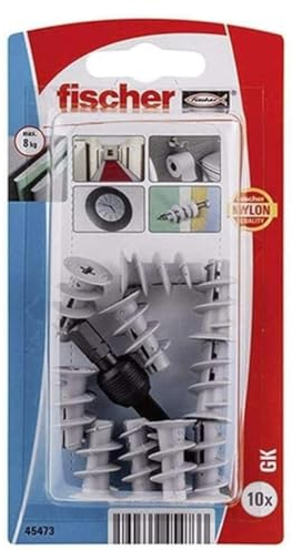 fischer - Cheville nylon pour carton-plâtre GK/Blister de 10