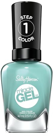 Sally Hansen Miracle Gel Nail Polish, Black and Blue Shades, Grey Matters Farbe