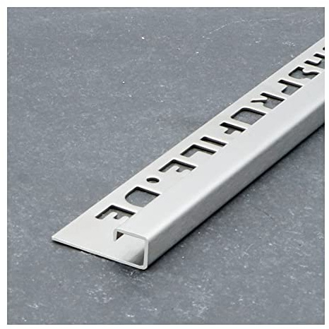 Fuchs Design Fliesenschiene Professional 8 mm Quadratprofil V2A Edelstahl gebürstet 2,5 m