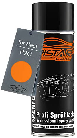 TRISTARcolor Autolack Spraydose für Seat P2C Naranja Luminoso/Leuchtorange Basislack Sprühdose 400ml