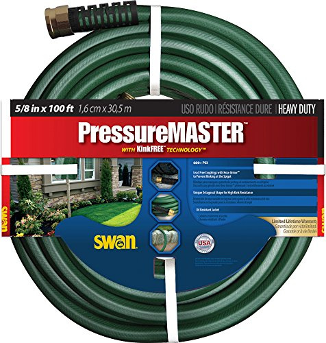 Swan Products SN7958100 PressureMASTER Heavy Duty Kink Resistant Garden Hose 100' x 5/8, Green