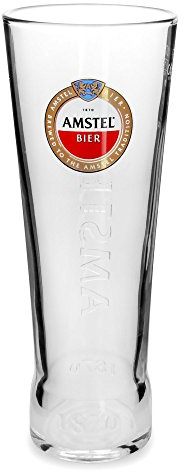Amstel Pint Glass CE 20oz/568ml - Set of 4 Toughened Nucleated Pub Glassware