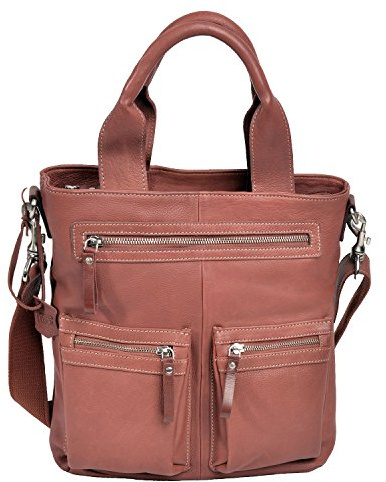 Shalimar Vertical Leather Shopper A4 Made of Grease-Tanned Soft Cowhide Leather, Colour: Natural, ‎ 35.4 x 32.4 x 13.2 cm