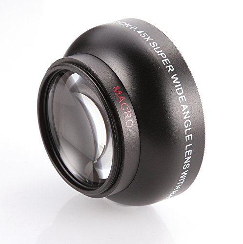 FOTGA 55mm 0.45x Objectif Grand Angle avec Macro Conversion pour Appareil Photo Numérique Camcorder