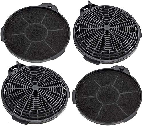 SPARES2GO Carbon Charcoal Vent Filters compatible with Cooke & Lewis CARBFILT4 Extractor Cooker Hood (Pack of 4)