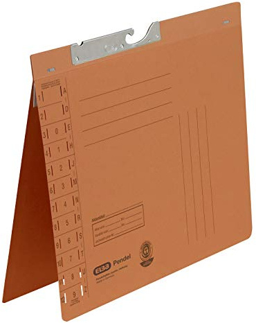 Elba Pendelhefter, A4, Amtsheftung, 250 g/m² Recyclingkarton, orange, 50 Stück