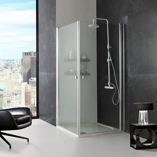 Kiamami Valentina - Duschkabine mit Eckeinstieg teilgerahmt 70x70cm | Cristal