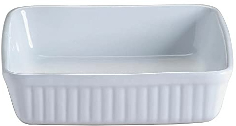 Mason Cash, Pirofila Ovale e Piatto da Portata in Ceramica, 21 x 12 x 4 cm, Colore Bianco, Ceramica, Bianco, 24 x 24 x 6 cm
