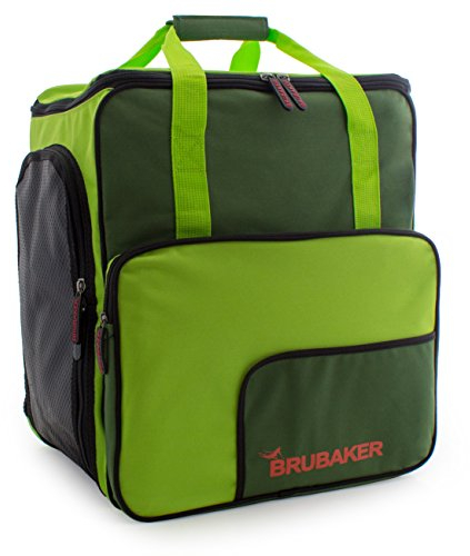 BRUBAKER Skischuhtasche Helmtasche Skischuhrucksack Superfunction Dunkelgrün Grün - Limited Edition -