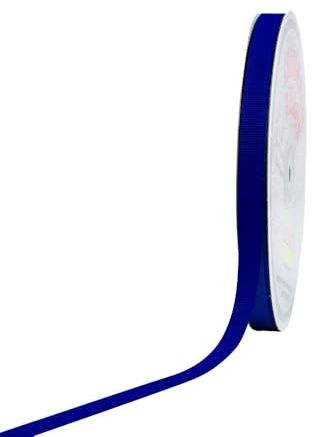 Creative Ideas Solid 3/8-Inch Grosgrain Ribbon, 50-Yard, Royal Blue